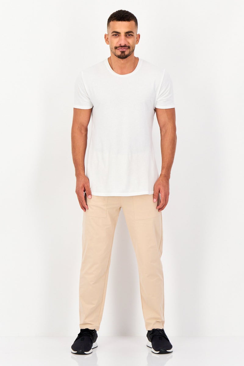 RBX Men Sportswear Fit Plain Outdoor Trackpants, Biege  - Image 3
