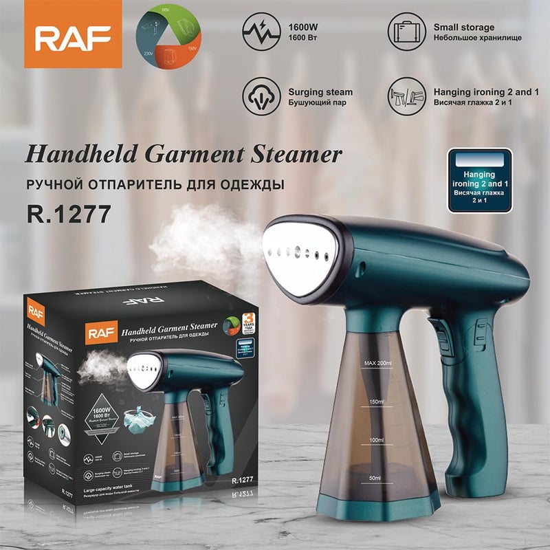 Handheld Garment Steamer 1600W-3 Years Warranty, Clothes & Curtains, 2 in 1 Steam Iron and Vertical Steamer, Foldable Travel Steamer with 200ml Water Tank, Portable Wrinkle Remover - Image 2