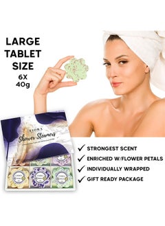 Fiora Naturals Shower Bombs Aromatherapy - Shower Steamers Gift Set for Christmas, Vapor Tablets with Natural Essential Oils. Spa Shower, Bath Bombs, Shower Melts for Women, Selfcare Stocking Stuffers for her  - Image 4