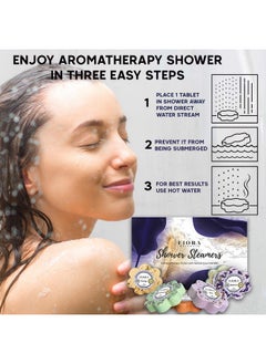 Fiora Naturals Shower Bombs Aromatherapy - Shower Steamers Gift Set for Christmas, Vapor Tablets with Natural Essential Oils. Spa Shower, Bath Bombs, Shower Melts for Women, Selfcare Stocking Stuffers for her  - Image 3