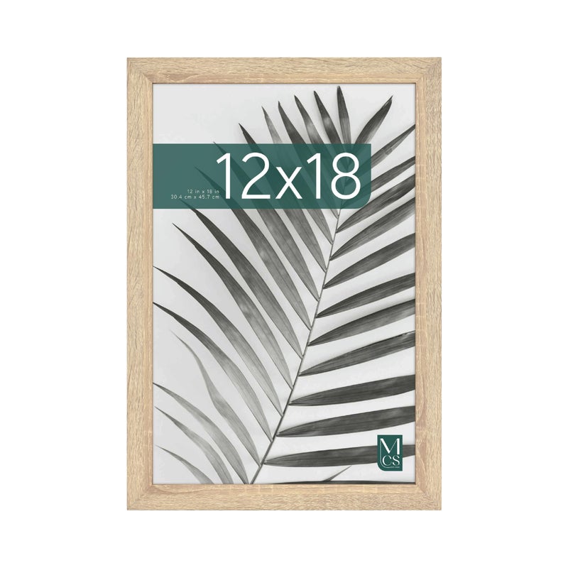 MCS Studio Gallery 12x18 Picture Frame Natural Woodgrain Engineered Wood, Rectangle Photo Frame for Photos, Posters & Art Prints (1-Pack) - Image 1
