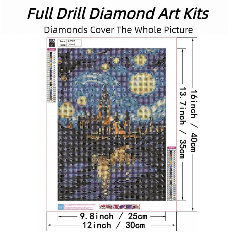 ckdiluy 5D Diamond Art Kits for Adults Beginners, DIY Full Drill Diamond Dots Paintings,Diamonds Pictures Gem Art for Adults Crafts Home Decor 12x16 Inch - Image 2