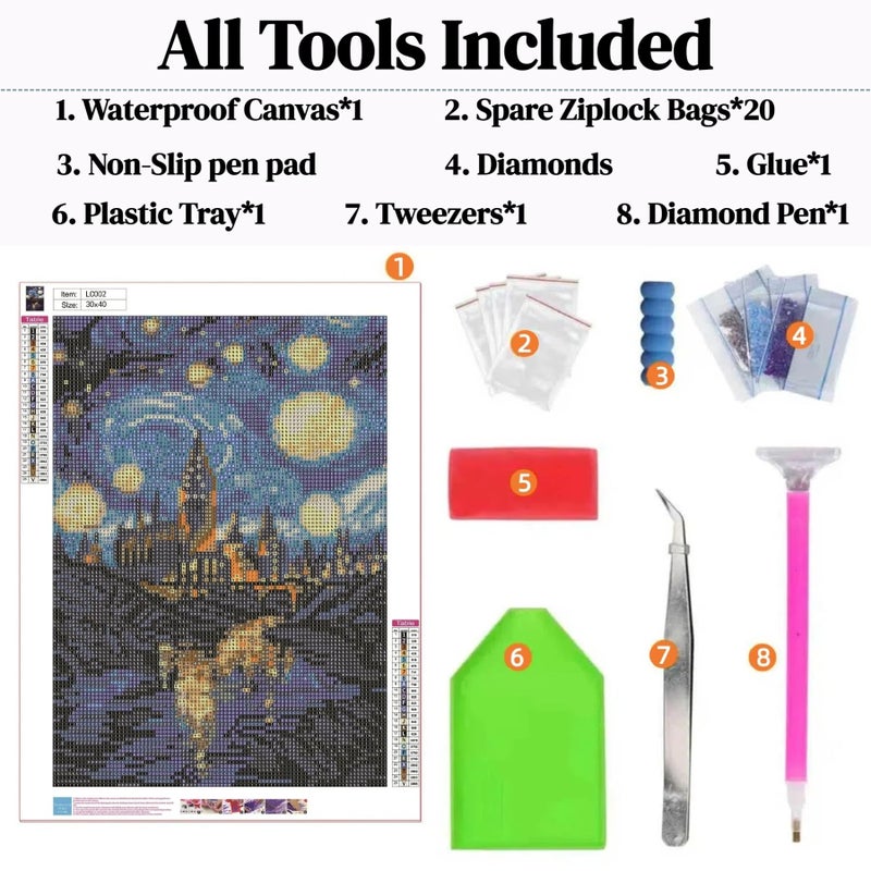 ckdiluy 5D Diamond Art Kits for Adults Beginners, DIY Full Drill Diamond Dots Paintings,Diamonds Pictures Gem Art for Adults Crafts Home Decor 12x16 Inch - Image 5