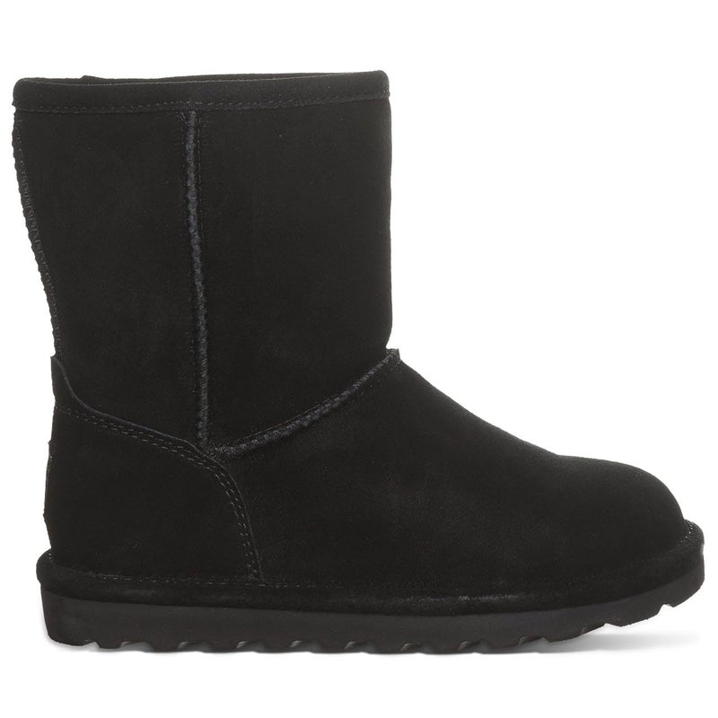 BEARPAW Elle Youth Black Size 4 | Cozy Suede Winter Boots for Kids | Comfortable Slip-On Boots - Image 1