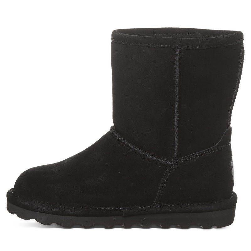 BEARPAW Elle Youth Black Size 4 | Cozy Suede Winter Boots for Kids | Comfortable Slip-On Boots - Image 3