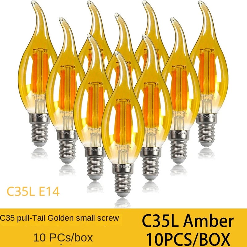 E14 Base 4W Dimmable LED Candelabra Bulb Antique Light 40W Equivalent Incandescent Lamp, 470LM, C35 LED Filament Chandelier Light Bulb for Vintage Style, AC  220V - Image 2