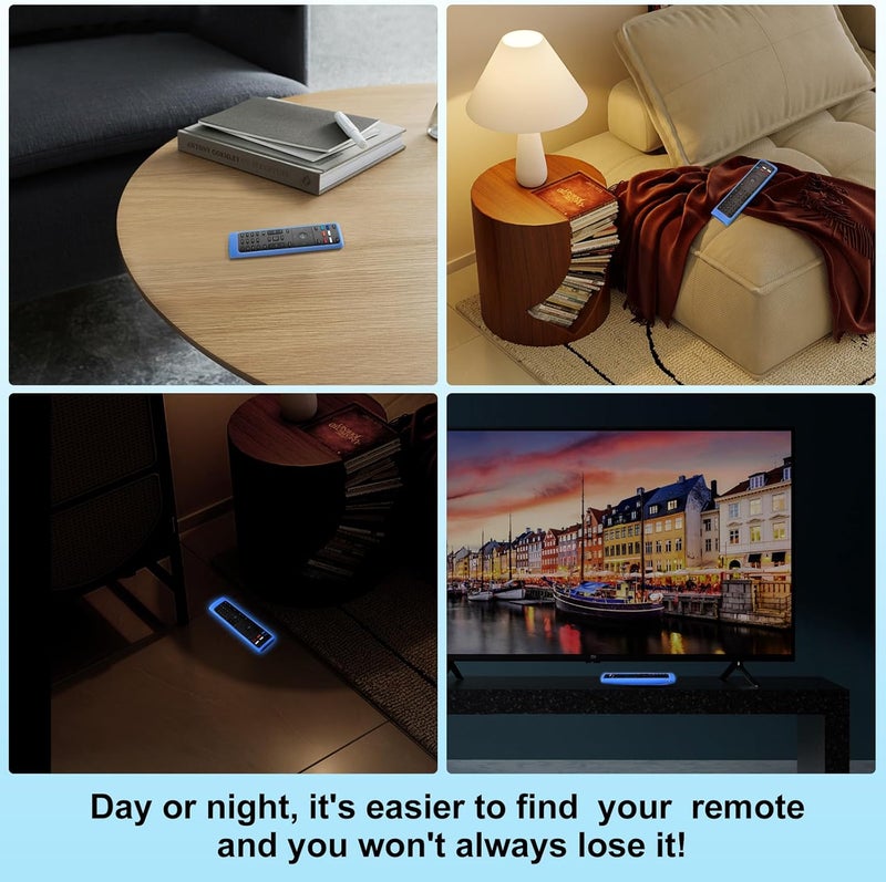 OMAIC غطاء لجهاز التحكم عن بعد Vizio Smart TV سيليكون XRT136/ XRT140 (أزرق متوهج) - Image 5