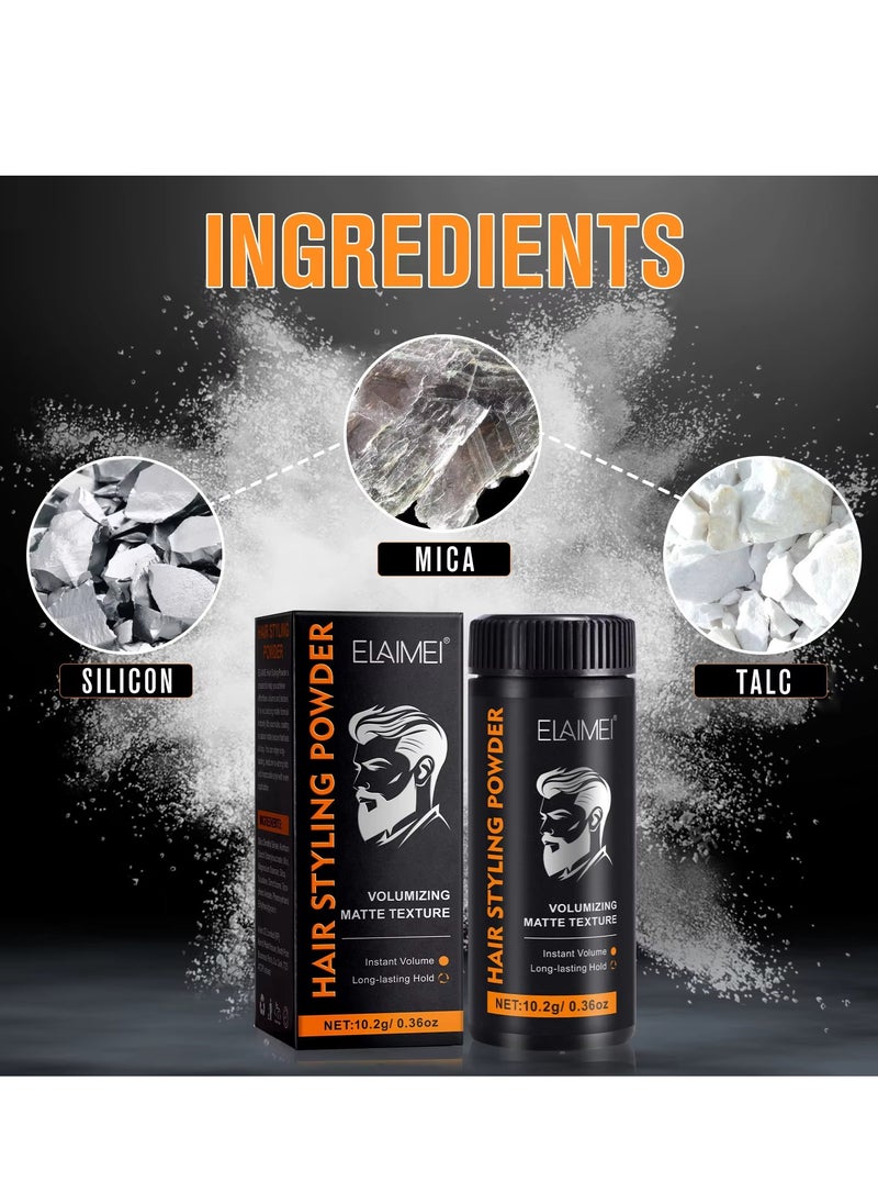 Elaimei - Hair Styling Powder Invisible Long Lasting Instant Volumizing Matte Texture Hair Styling Powder Men and Women Safe Gentle Easy Wash Odour Free Natural Formula Hair Texturizing Powder 10.2g - Image 1