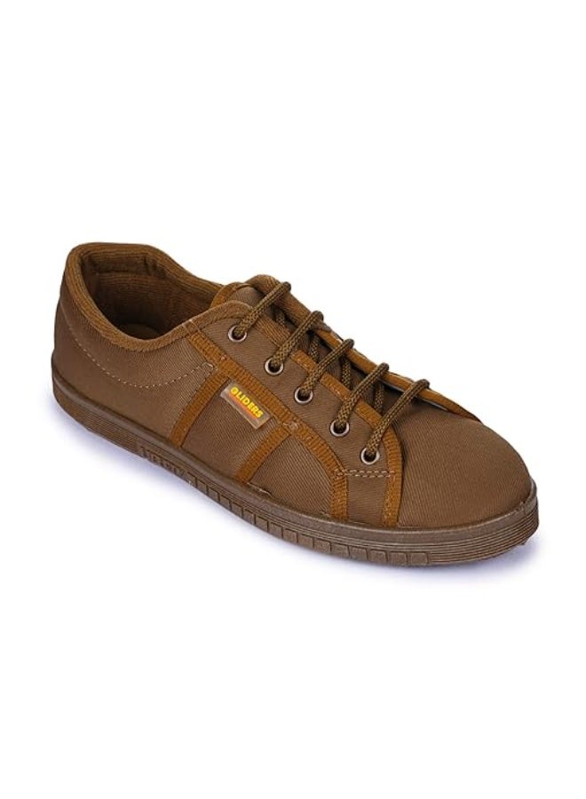Liberty A-HA Jumper-E Lacing Casual Shoes for Men - Beige | Comfortable and Durable - Suitable for Lace-Up Monring Walk, Jogging and Outdoor Shoes for Gents - Cushioned Footbed - Image 1