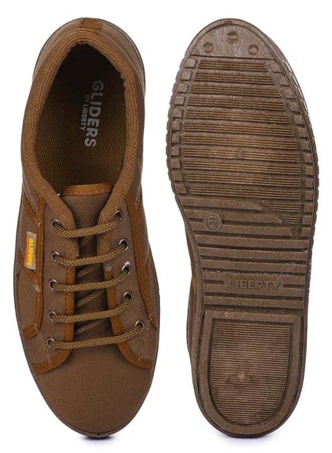 Liberty A-HA Jumper-E Lacing Casual Shoes for Men - Beige | Comfortable and Durable - Suitable for Lace-Up Monring Walk, Jogging and Outdoor Shoes for Gents - Cushioned Footbed - Image 4