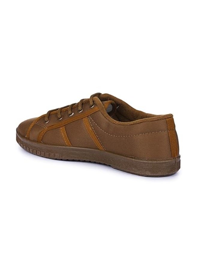Liberty A-HA Jumper-E Lacing Casual Shoes for Men - Beige | Comfortable and Durable - Suitable for Lace-Up Monring Walk, Jogging and Outdoor Shoes for Gents - Cushioned Footbed - Image 3