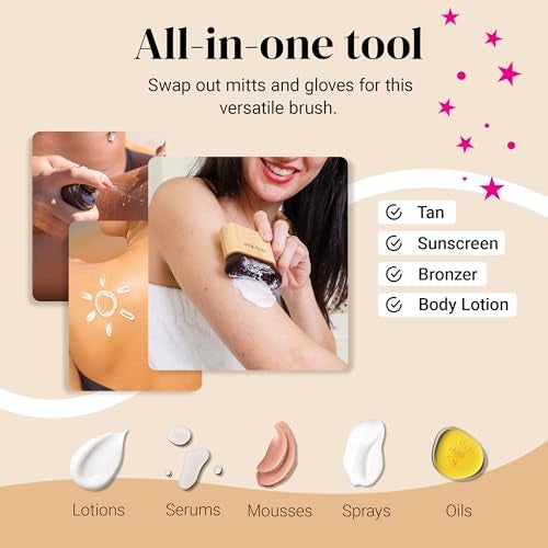 Keshima Self Tanner Brush, Large Tanning Brush for Face and Body, Kabuki Tan Applicator for Smooth and Even Coverage - Image 5
