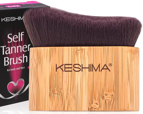 Keshima Self Tanner Brush, Large Tanning Brush for Face and Body, Kabuki Tan Applicator for Smooth and Even Coverage - Image 1