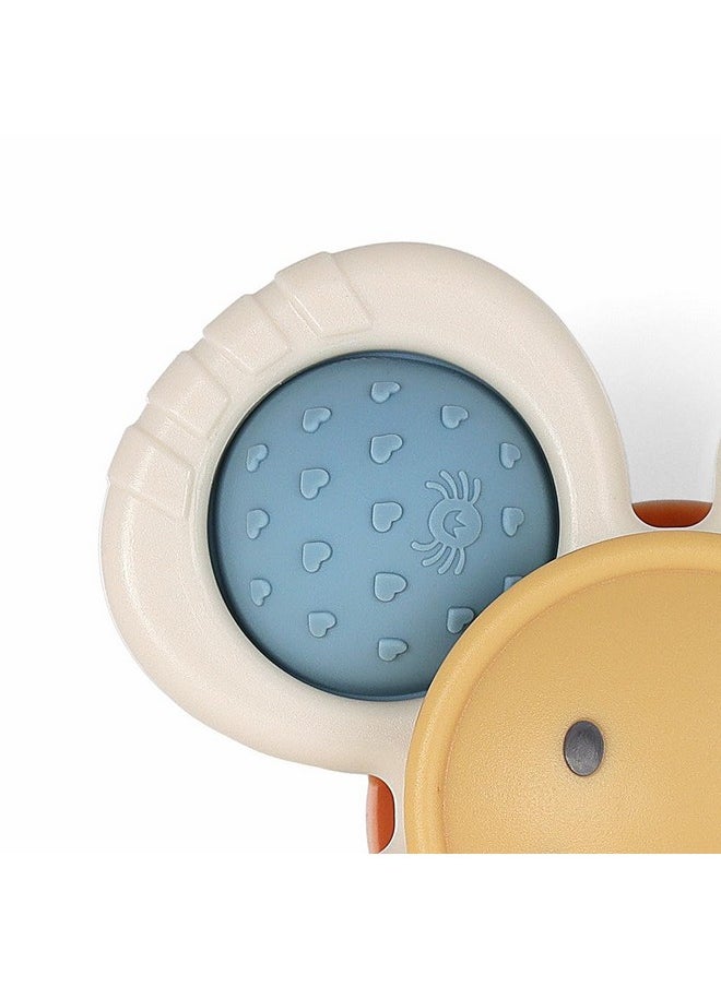 Itzy Ritzy - Fidget Toy With Sensory Poppers & Suction Cup; Fidget Toy Sticks To Highchairs, Tables Or Tubs While Spinning & Engaging Baby With 4 Textured Poppers, Smile - Image 1
