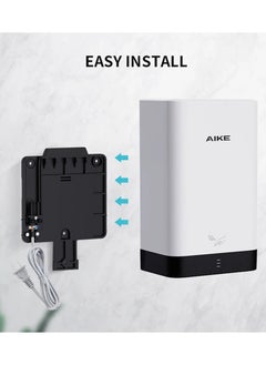 AIKE AIKE Automatic Wall Hand Dryers Portable Mini Hand Dryer Washroom Drying Hands 10-15s Quick Drying 900W 220V  - Image 5