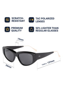 flâneur Flaneur Cats Eye Polarized Sunglasses - UV Protection Shades, Lightweight, Trendy Sunglasses for Women & Men, Scratch-Resistant, Designer Eyewear Accessories, Fashion Goggles with Polarized Lens  - Image 4
