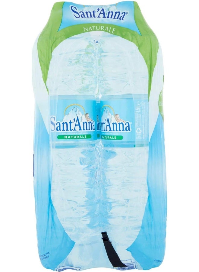Sant'Anna مياه سانت آنا المعدنية الطبيعية 6 × 1.5 لتر، شفاف - Image 2