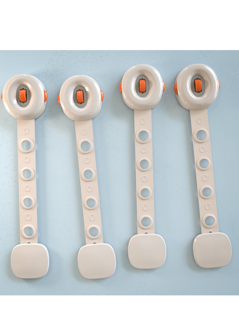 BAYBEE Baybee Baby Safety Lock for Kids, Door Stopper for Baby Proofing Products with 3M Adhesive, Child Safety Locks for Drawers, Cabinets, Fridge, Cupboard Lock for Infants (Beige)  - Image 1