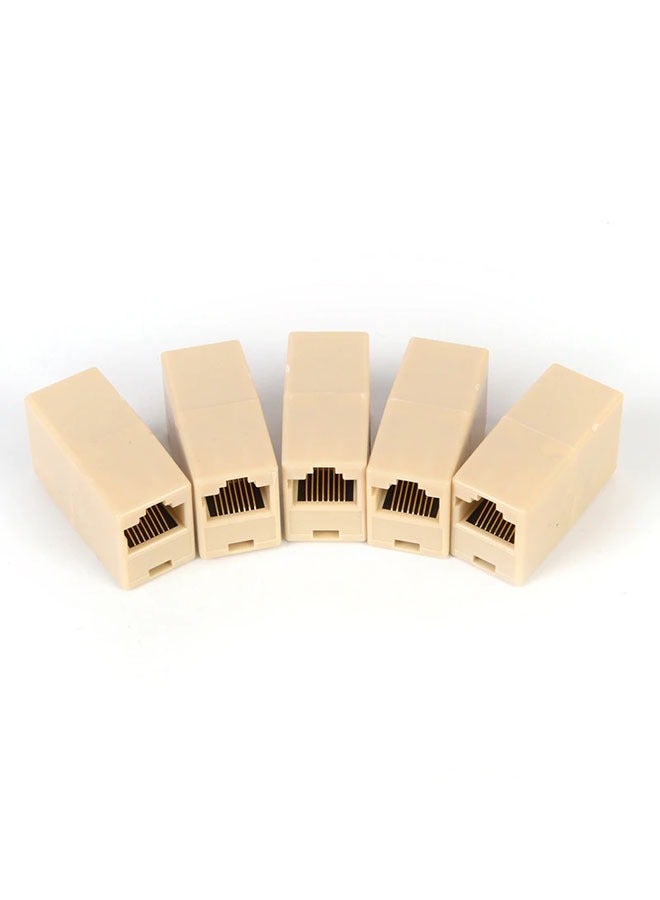 Taimi 5-Piece RJ45 Coupler Female to Female Ethernet Coupler and Joiner for Internet Cable Leads  - Image 2