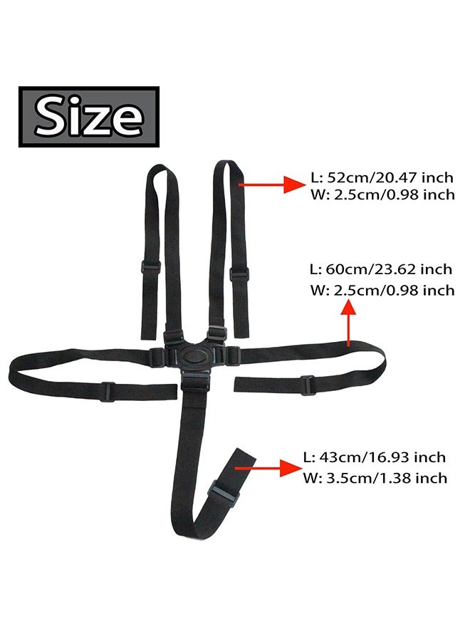 Adjustable Five Point Harness Baby Seat Belt Universal Safety Strap for High Chair Stroller Pram Buggy - Image 2