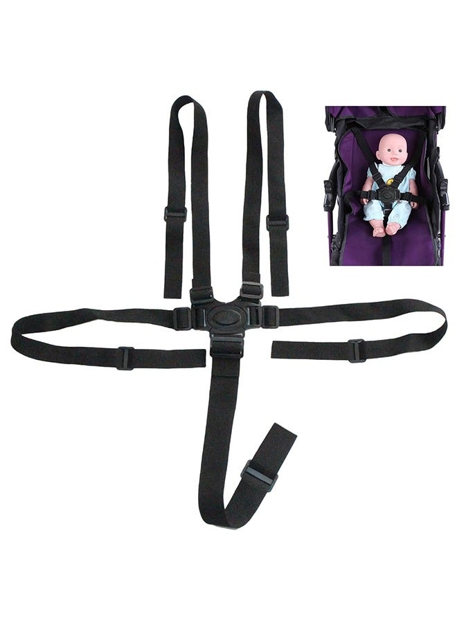 Adjustable Five Point Harness Baby Seat Belt Universal Safety Strap for High Chair Stroller Pram Buggy - Image 1