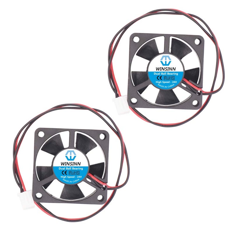 WINSINN 35mm Fan 24V, 3D Printer Micro 24 Volt Fans 3510 Dual Ball Bearing, Brushless Cooling 35mmx10mm 2PIN (Pack of 2Pcs) - Image 4