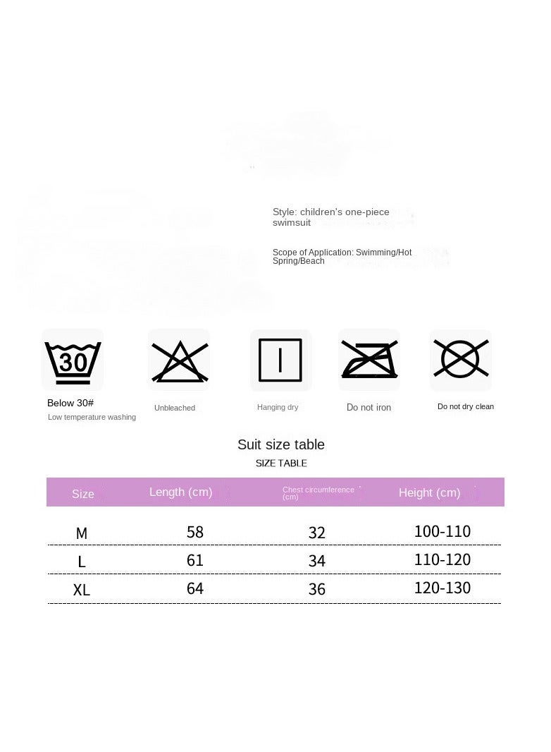 YD Long Sleeved Beach Sunscreen Children's One Piece Swimsuit - Image 5