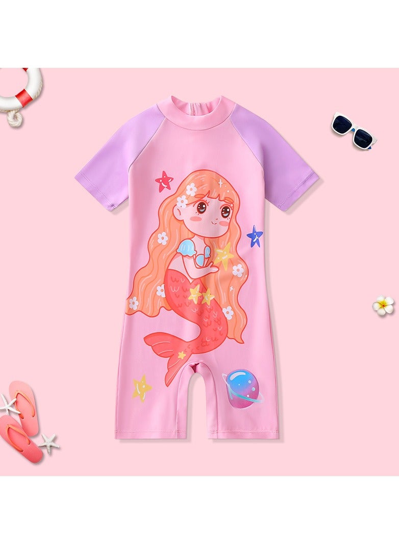 YD Long Sleeved Beach Sunscreen Children's One Piece Swimsuit - Image 1