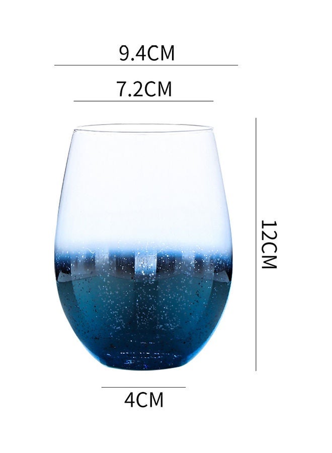 Electroplating Star Egg Cup Glass Blue 9.4x12cm  - Image 5