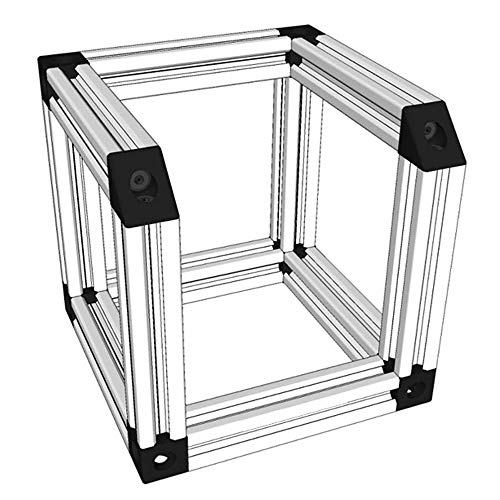 Befenybay 8PCS Black Corner Bracket Cube (20x20x20mm) for 6mm Slot Aluminum Extrusion Profile 2020 Series (Cube Corner-8PCS) - Image 5