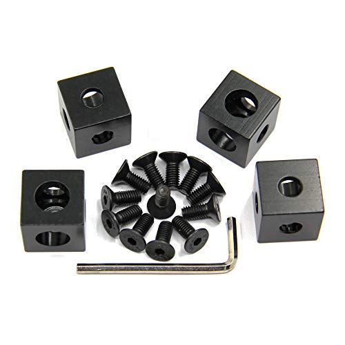 Befenybay 8PCS Black Corner Bracket Cube (20x20x20mm) for 6mm Slot Aluminum Extrusion Profile 2020 Series (Cube Corner-8PCS) - Image 4