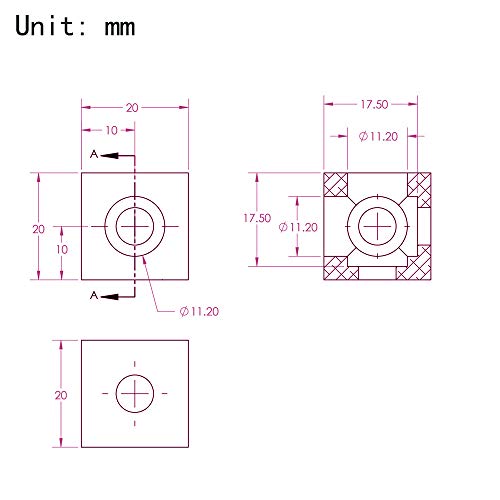 Befenybay 8PCS Black Corner Bracket Cube (20x20x20mm) for 6mm Slot Aluminum Extrusion Profile 2020 Series (Cube Corner-8PCS) - Image 2