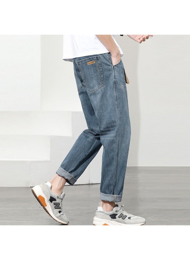 TonLion 2025 Spring Collection Men's Distressed Ripped Jeans - American Retro Loose Fit Harem Straight Leg Denim Pants - Image 4