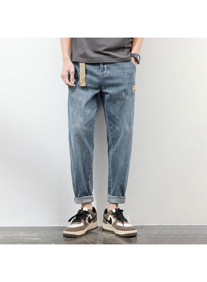 TonLion 2025 Spring Collection Men's Distressed Ripped Jeans - American Retro Loose Fit Harem Straight Leg Denim Pants - Image 5