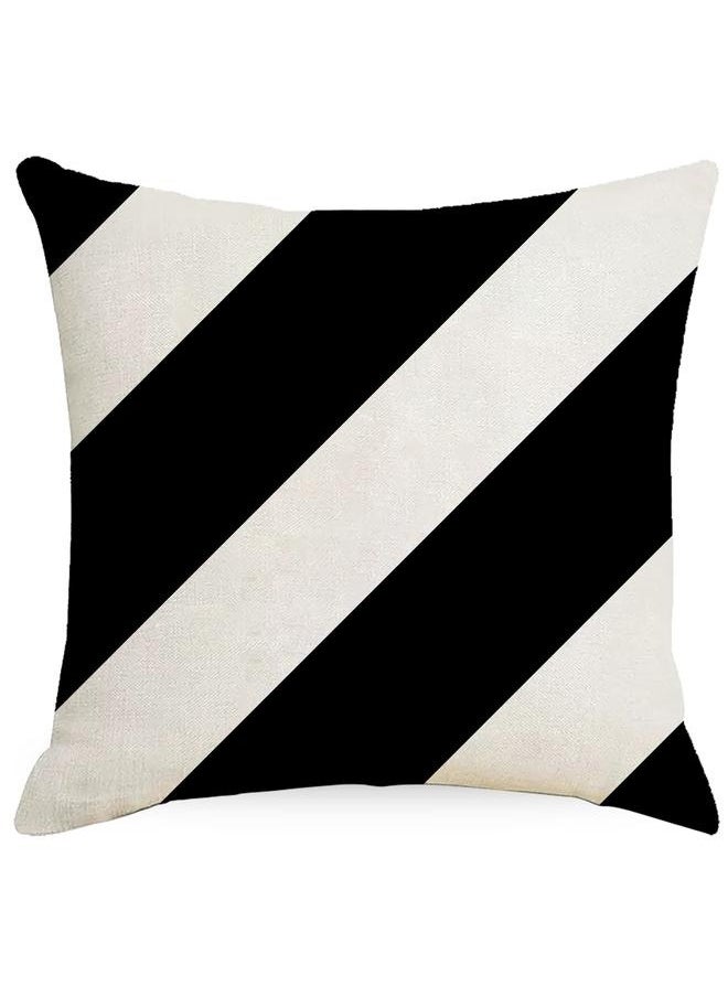 yongsheng 4-Piece Decorative Geometric Design Sofa Pillow Set ‎ Cotton Black/Beige-45*45cmLinen Square Cushion Cover Standard Pillowcase for Men Women Home Decorative Sofa Armchair Bedroom  - Image 5