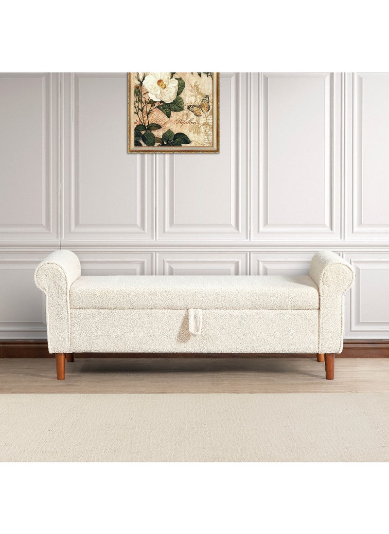 Home Box Paris 3-Seater Fabric Bed Bench with Storage 56 x 59.5 x 157 cm  - Image 1