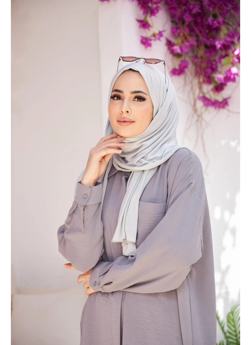 Naciye Sultan Hijab Combed Cotton Shawl Gray