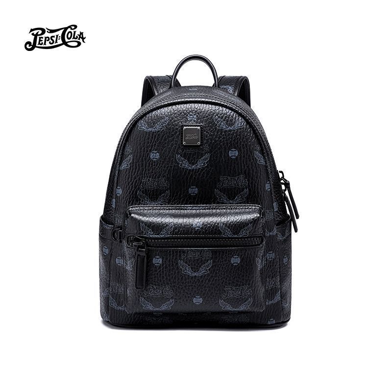 Pepsi Fashion Backpack for Women & Men, Large Capacity Travel Daypack, 14" Laptop Compatible, Water-Resistant PU, Trendy Print - Image 1
