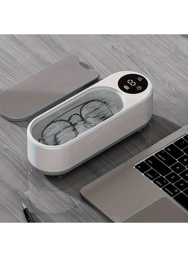 White Gray Rechargeable Glasses Jewelry Cleaner High Frequency Vibration for Watches Bracelets Makeup Brushes - Image 5