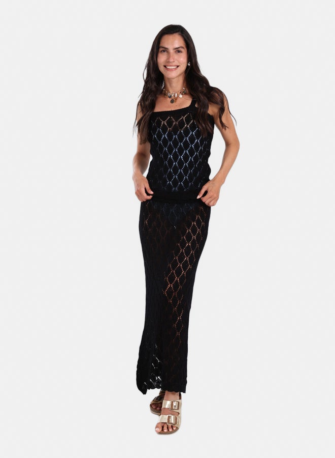 Sleeveless Knitted Beach Set