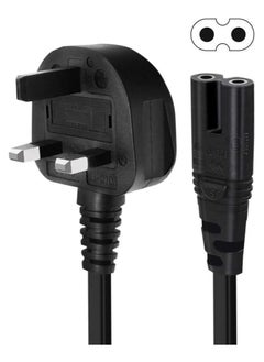 1Pcs 5Meter Power Cable 3 Pin IEC/C7/UK Mains Plug to Figure 8 Connector Socket Power Cord Leads For Samsung/LG/TCL/Sony/TV/PS5/PS4/PS3/PC/Monitors Computer Printer Camera Home Audio Etc