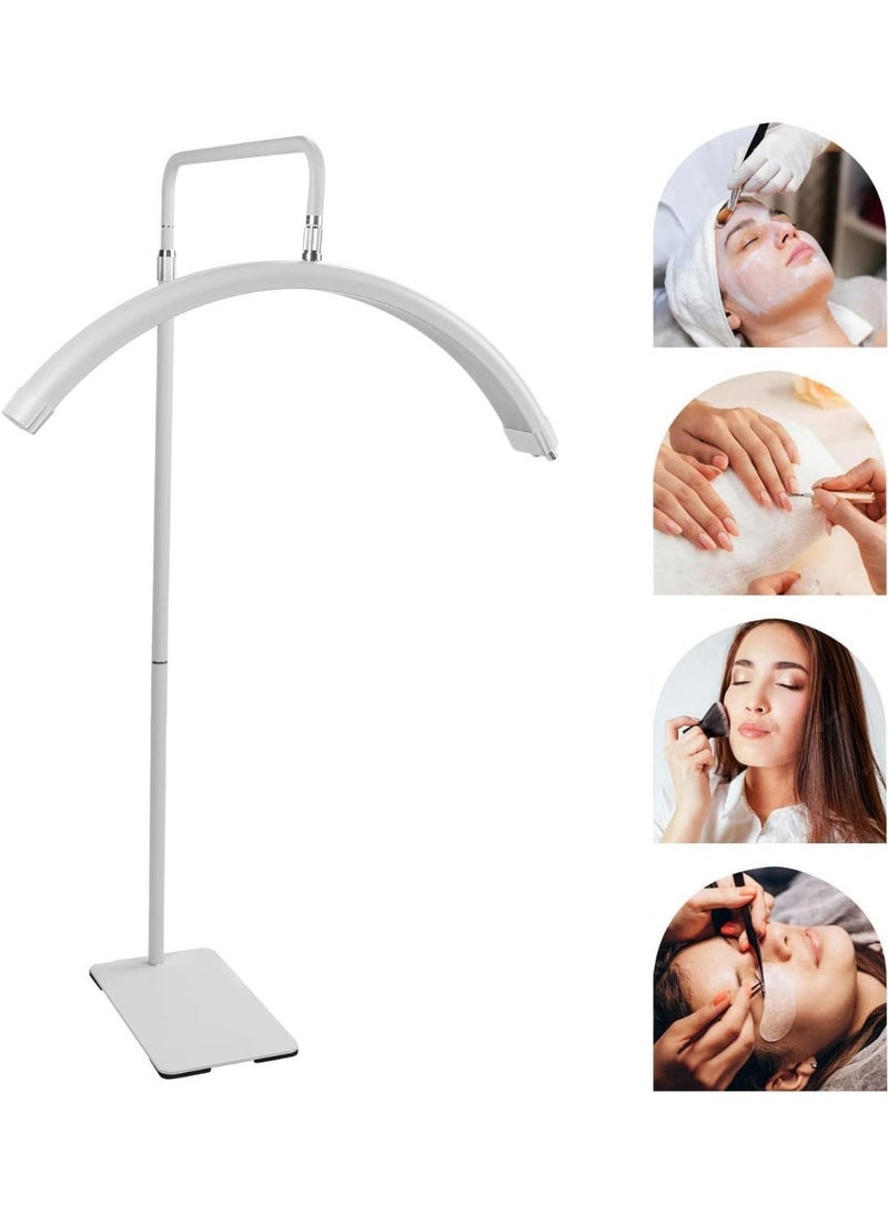 Half Moon LED Floor Lamp with Phone Holder and Adjustable Brightness HD-M6X - White - Image 4