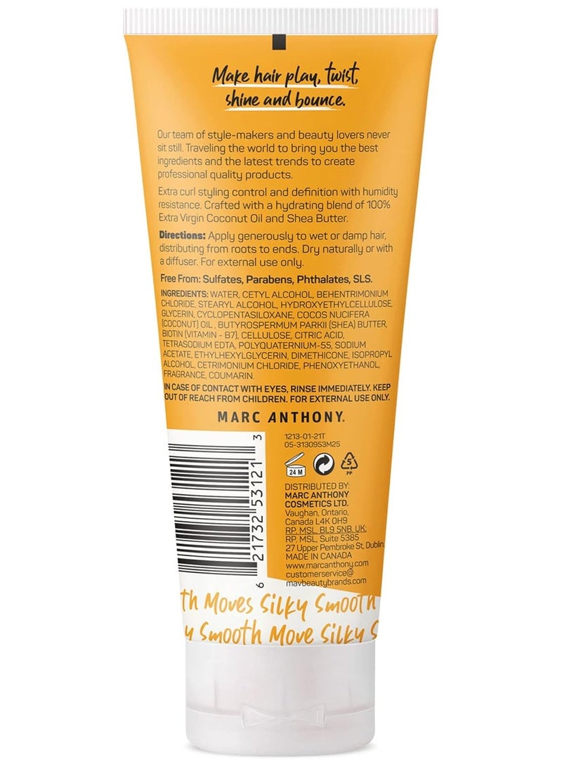 MARC ANTHONY كريم تجعيد الشعر مارك أنطوني بزيت جوز الهند البكر 100% وزبدة الشيا 175 مل — يحدد ويغذي التجاعيد - Image 2