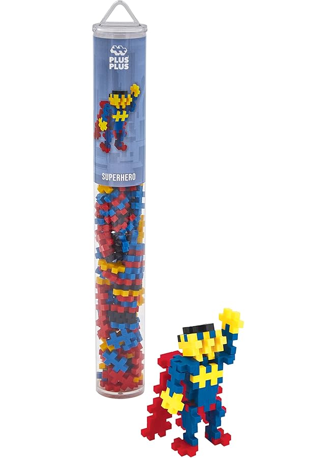 بلس بلس مكعبات بناء الأبطال الخارقين في أنبوب 100 قطعة - Image 1