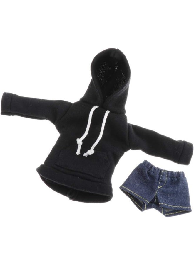silvercnc Hoodie and Short Pants for 1/6 Blythe Dress Up Outfits Accessories  - Image 2