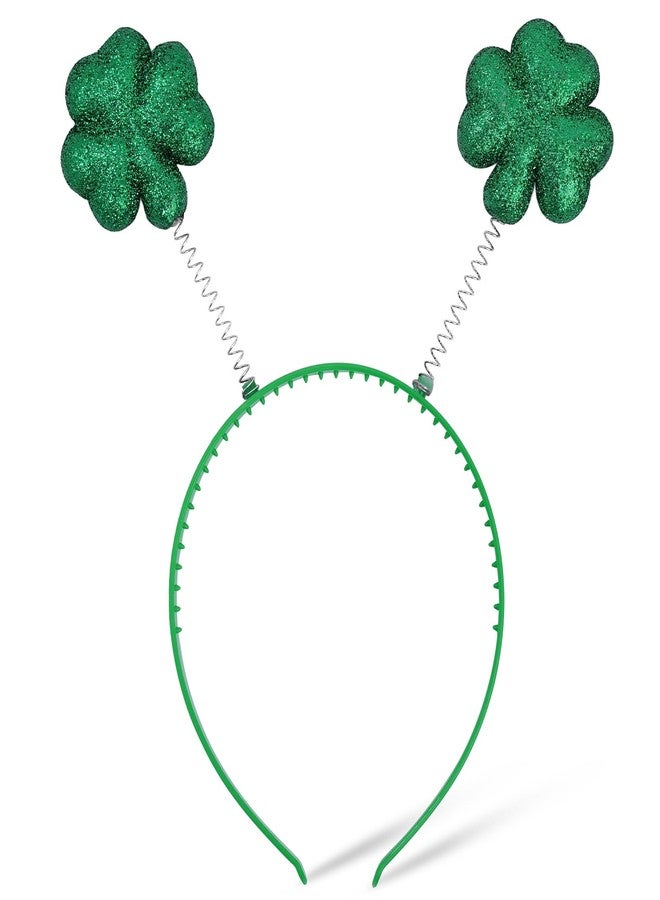 yfstyle St. Patrick's Day Shamrock Headband Sparkling Green Clover for Saint Patrick’s Day Accessories Festive Celebration 1Pcs - Image 1