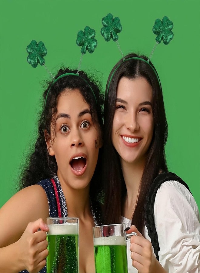yfstyle St. Patrick's Day Shamrock Headband Sparkling Green Clover for Saint Patrick’s Day Accessories Festive Celebration 1Pcs - Image 4