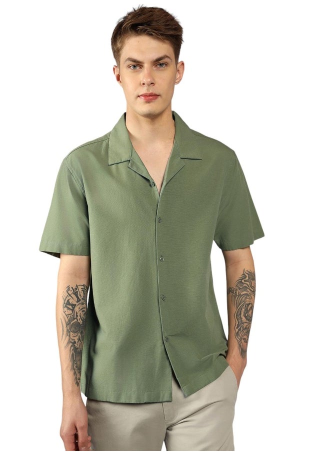 Relaxed Fit Green Cotton Shirt – Comfortable and Stylish - https://f.nooncdn.com/p/pzsku/Z323BC400A308BDEC1B8BZ/45/_/1727980565/60d21550-2dd8-4ba7-9732-7a55b3bb8ad0.jpg?format=jpg&width=original