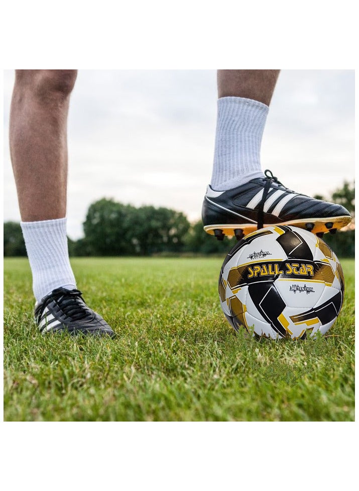 Spall Football Soccre Ball For Matches World Cup Best Indoor/Outdoor Water Proof Ball For Professional Training And Match Men And Women Youth And Adult - Image 3