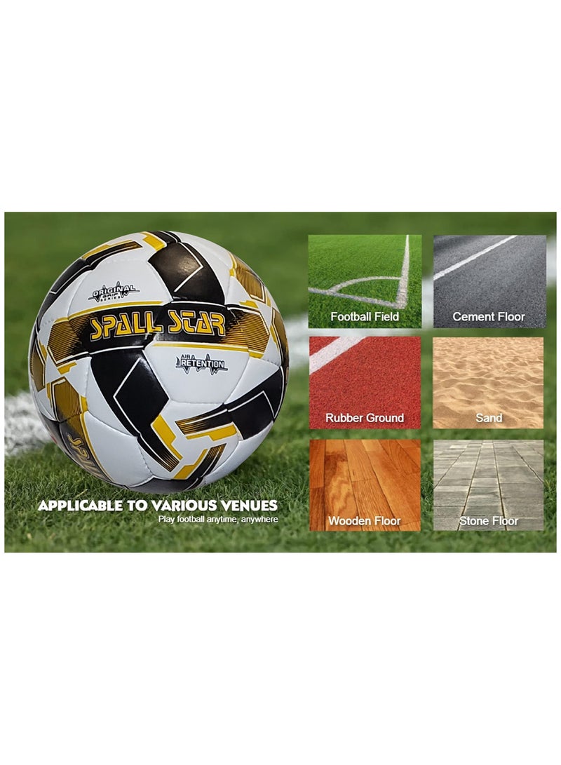 Spall Football Soccre Ball For Matches World Cup Best Indoor/Outdoor Water Proof Ball For Professional Training And Match Men And Women Youth And Adult - Image 4